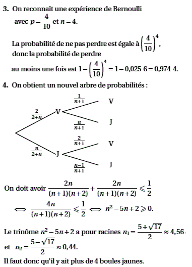 solution Probabilité conditionnelle, variable aléatoire - A (image3)