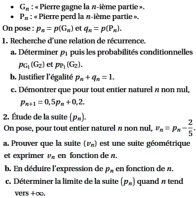 exercice Probabilité conditionnelle - Asie juin 2006 (image2)