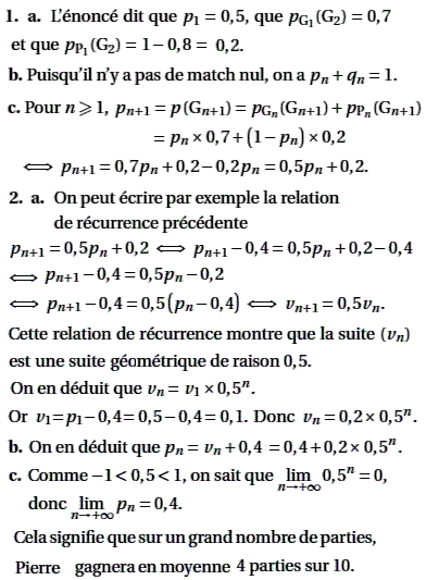 solution Probabilité conditionnelle - Asie juin 2006 (image1)