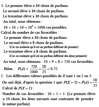 solution Variable aléatoire - Marchant de glace (image1)