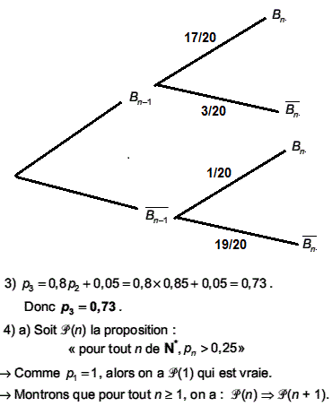 solution Probabilité conditionnelle - Liban Juin 2007 TS (image2)