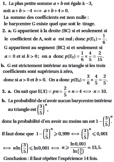 solution Probabilité et barycentre - Polynesie septembre 20 (image1)