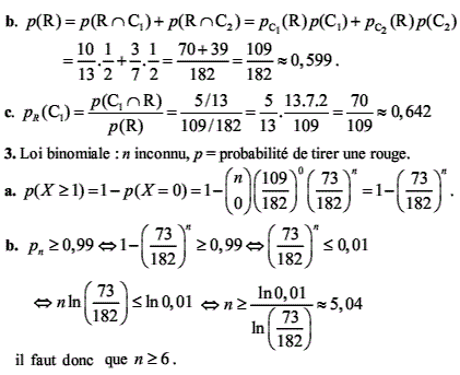 solution Proba conditionnelle et loi binomiale - France Jui (image3)