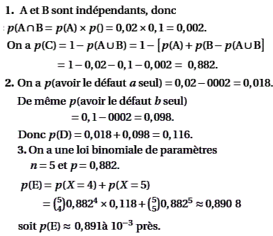 solution Probabilité conditionnelle - Polynesie Juin 2005 (image1)