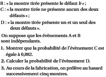 exercice Probabilité conditionnelle - Polynesie Juin 2005 (image2)