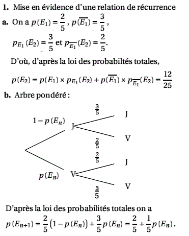 solution Probabilité  conditionnelle - Asie juin 2008 TS (image1)
