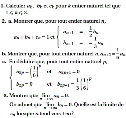 exercice Probabilité et suite - Polynésie septembre 2005 TS (image2)