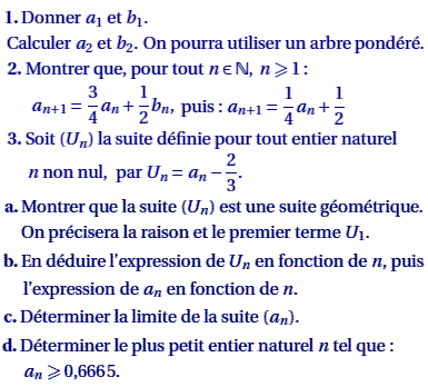 exercice Probabilité conditionnelle - Nouvelle calédonie S  (image2)