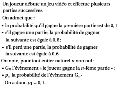 exercice Probabilité conditionnelle - jeu vidéo - polynesie (image1)