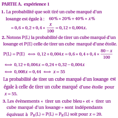 solution probabilité conditionnelle - Baccalauréat S Polyné (image2)
