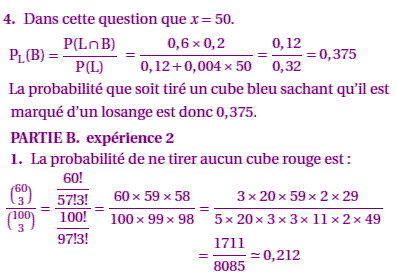 solution probabilité conditionnelle - Baccalauréat S Polyné (image3)