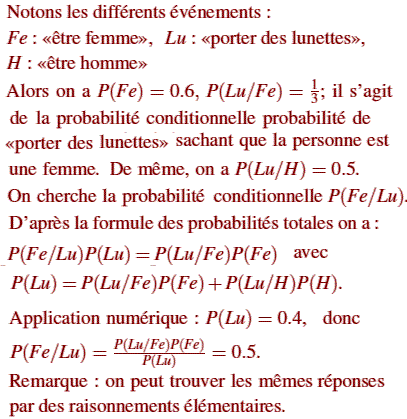 solution Probabilité conditionnelle - Dans la salle des pro (image1)