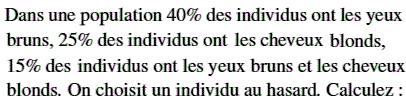 exercice Probabilité conditionnelle - Dans une population 4 (image1)