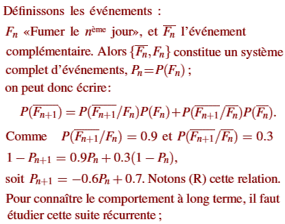 solution Probabilité conditionnelle - Problème du fumeur (image1)