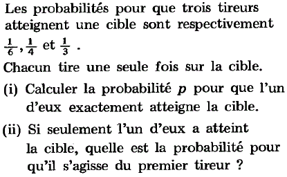 exercice Probabilité conditionnelle et événements indépenda (image1)