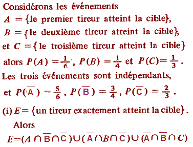 solution Probabilité conditionnelle et événements indépenda (image1)