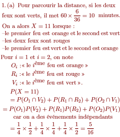 solution Variable aléatoire - Livreur de pizzas (image1)