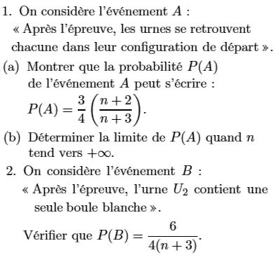 exercice Variable aléatoire et gain algébrique d'un jeu (image2)