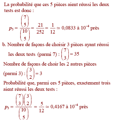 solution Variable aléatoire et probabilité conditionnelle (image5)