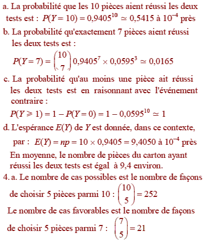 solution Variable aléatoire et probabilité conditionnelle (image4)
