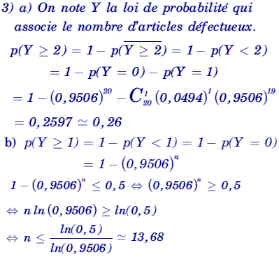 solution Probabilité conditionnelle, loi binomiale et loi e (image2)