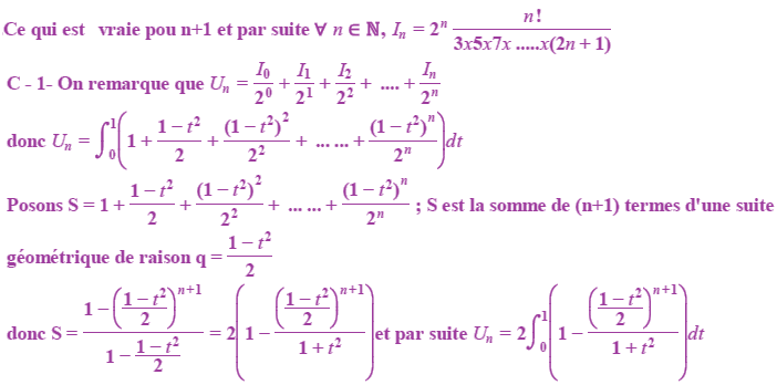 solution suite d'integrales (image4)