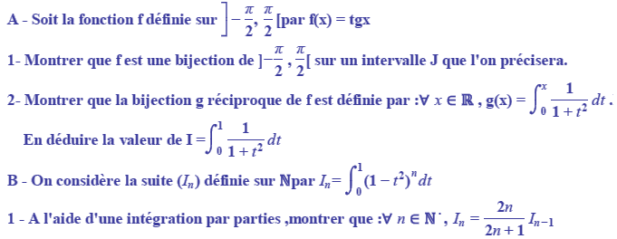 exercice suite d'integrales (image1)