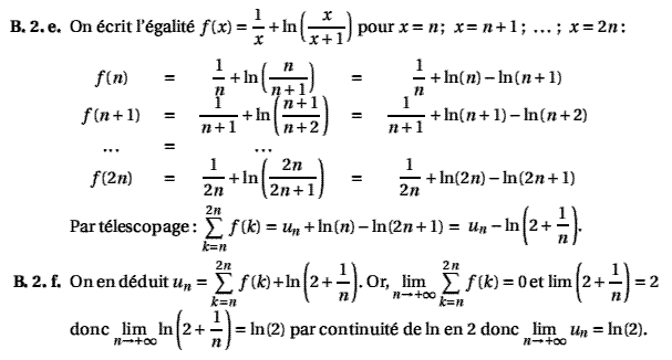 solution Problème log, suite et integrale (image4)