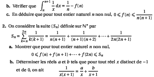 exercice Problème log, suite et integrale (image2)