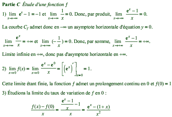 solution Etude d'une fonction (image3)