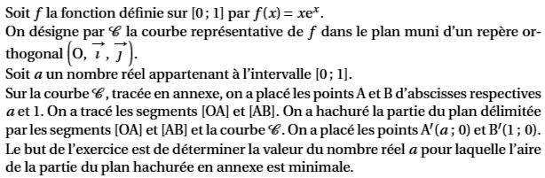 exercice Baccalauréat S Nouvelle Calédonie mars 2012 (image1)