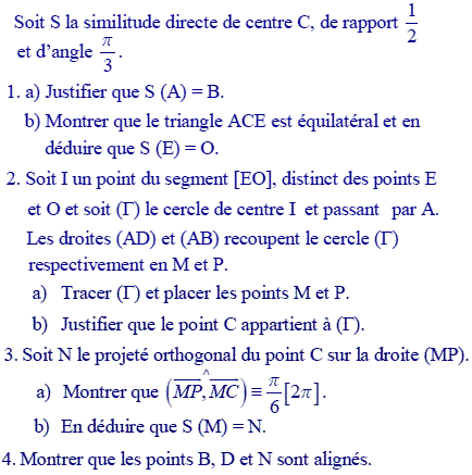 exercice Sesion controle 2009 4M (Bac Tunisien) (image2)