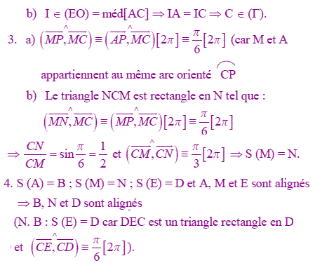 solution Sesion controle 2009 4M (Bac Tunisien) (image3)