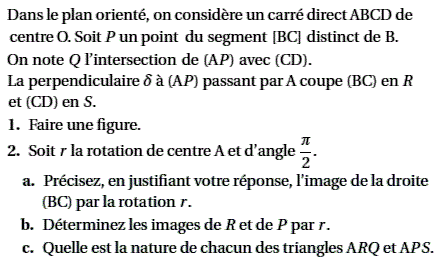 exercice Antilles S Juin 2004 - Similitude directe (image1)