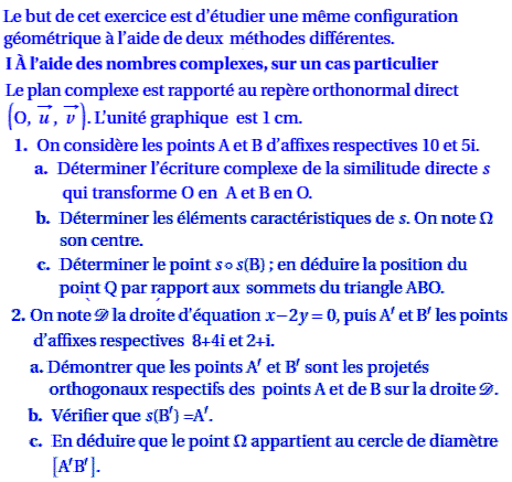 exercice Asie juin 2007 TS - similitude directe (image1)