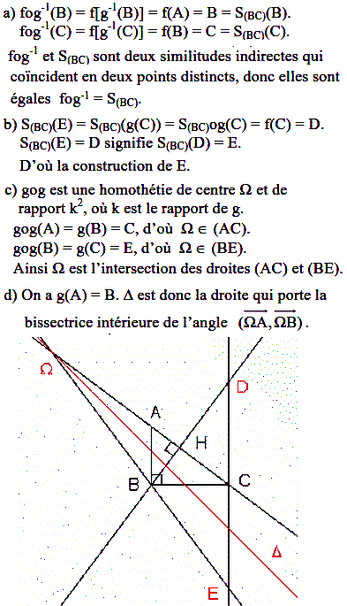 solution Bac Tunisien 4ème math session principale 2005 (Similitudes) (image3)