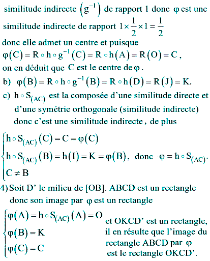 solution Bac Tunisien 4ème math session de controle 2016 (Similitudes) (image2)