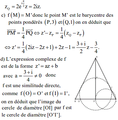 solution Bac Tunisien 4ème math session de controle 2014 (Similitudes) (image2)