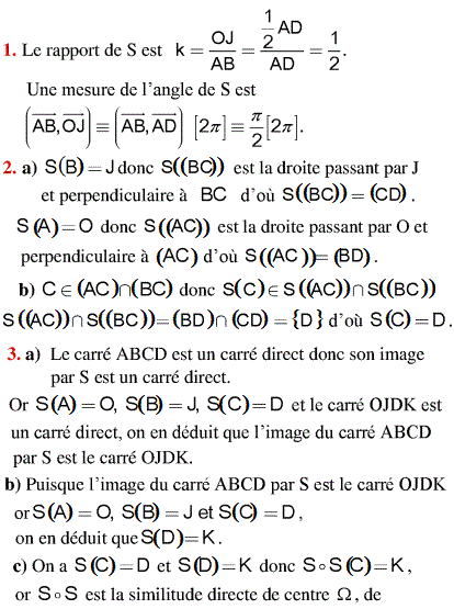 solution Bac Tunisien 4ème math session de controle 2012 (Similitudes) (image1)