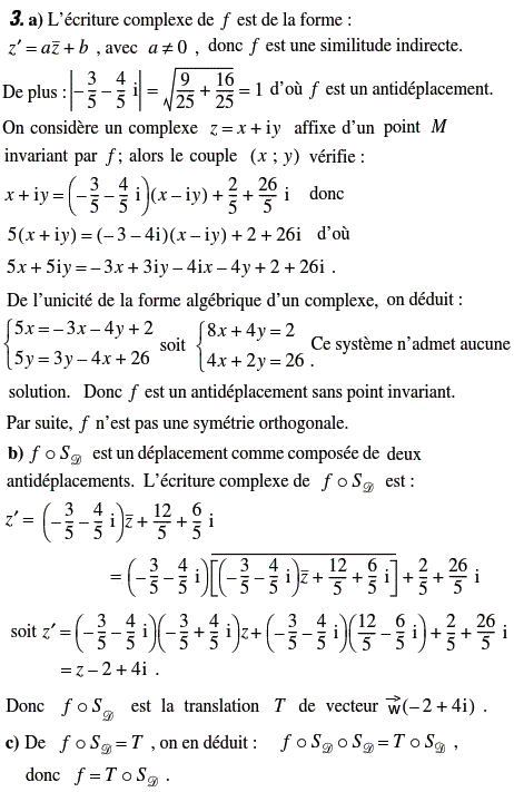 solution Ecriture complexe d'une similitude indirecte (image2)