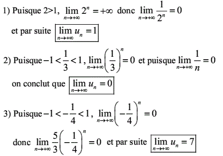solution Calculs de limites de suites réelles (image1)