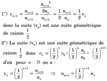 solution Convergence d'une suite recurrente (image1)