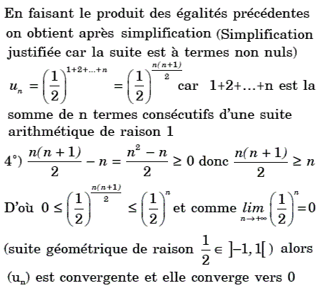 solution Convergence d'une suite recurrente (image4)