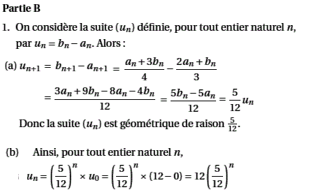 solution Antilles juin 2006 TS - Suites récurrentes et bary (image2)