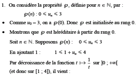 solution Suites géométrique et limite (image1)