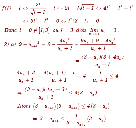 solution Suite récurrente et somme (image3)