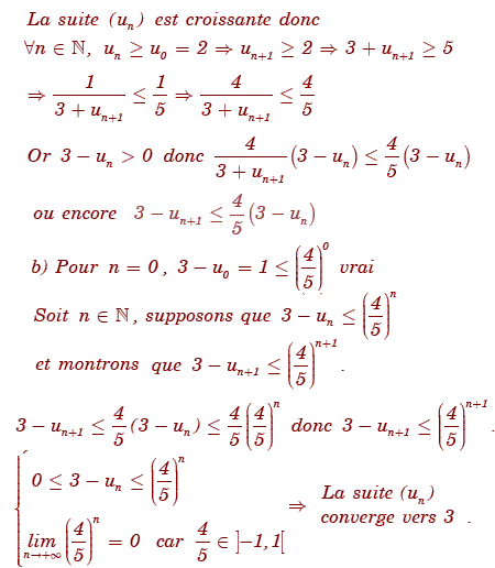 solution Suite récurrente et somme (image4)