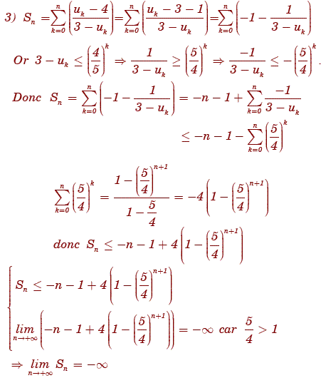 solution Suite récurrente et somme (image5)
