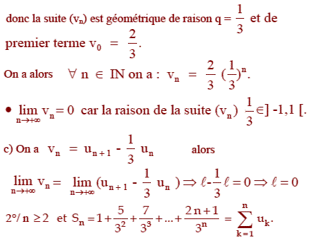 solution Suite convergente et sommation (image2)