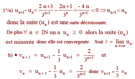 solution Suite convergente et sommation (image1)